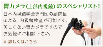 胃カメラ(上部内視鏡)のスペシャリスト!